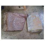 Two Used Brown and Gray Poly Tarps