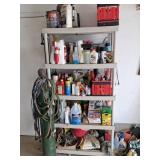 Storage Shelf With Tools & Supplies Lot
