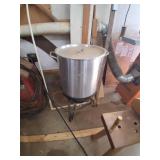 Large Aluminum Stock Pot with Outdoor Gas Burner