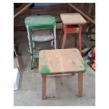 Mixed Lot of Three Stools