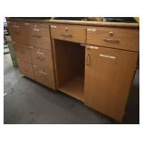 Counter on Wheels w/Drawers,Cupboard