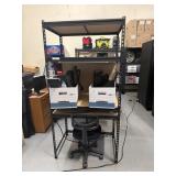 Desk W/Shelf and Power Strip (contents not include