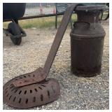 Antique Milk Container & Tractor Seat