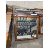 Large Brown Mirror w/ cubed corners
