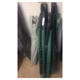 2 Portable Cots 1 fold up chair