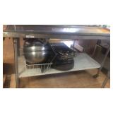 2 Tier Metal Table w/ wheels