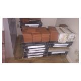 Pallet of brick squares and 21 boxes of floor tile