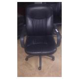 Black leather office chair