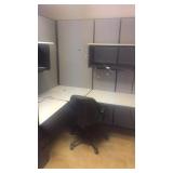 Partition ,Desk,Chair,Garbage can