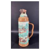 14in Ceramic Lidded Beer Stein Buffalo Design