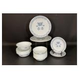 Vintage Corelle Blue Hearts Dinnerware