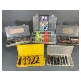 Five Containers of Fishing Lures