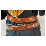 Mens Western Belts with Silver Accents