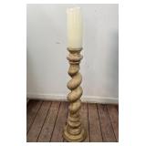 33in Ceramic Barley Twist Floor Candlestick