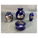Cobalt Blue Asian Vases and Jars