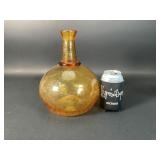 Blown Glass Amber Vase/ Decanter