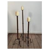 Metal Tall Floor Candlesticks
