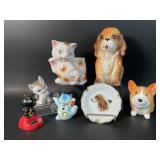 Cats and Dogs Porcelain Figurines