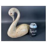 Painted Wood Swan