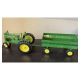ERTL John Deere Tractor and Flarebox Wagon