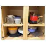 Cabinet of Assorted Kitchenware