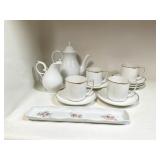 White Habsburg Tea Set with Limoges Dish