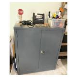 Metal Cabinet and Contents