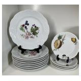 French Porcelain Fruit Plates Sets