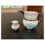 Vintage Cumbow Copper Lusterware Pitcher Set