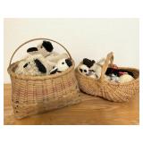 Decorative Baskets with Stuffed Sheep