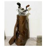 Vintage Ben Hogan Golf Clubs in Leather Bag