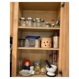 Cabinet of Assorted Kitchen ware