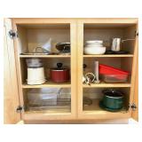 Cabinet of assorted Kitchenware