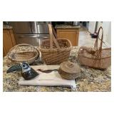 Baskets and Bird Decor