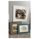 Trio of Signed Artwork