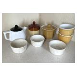 Hall Serving Pieces & Antique Ramekins