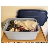 Tote of Vintage Baby and Doll Clothes