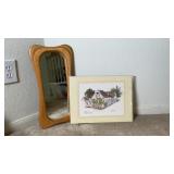 Birch Wood Mirror and Art Print