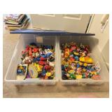 Two Totes of Assorted Small Toys