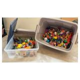 Vintage Happy Meal Toys in Storage Bins