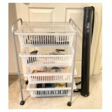 Drafting Supplies in Rolling Cart