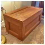 Vintage Solid Wood Hinge Top Storage Chest