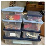 7 Totes of Vintage Playmobil Geobra Figures