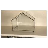 House Shaped Glass and Metal Display Box