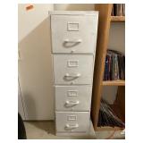 White Painted Metal File Cabinet