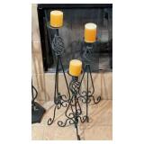Tall Iron Candlesticks