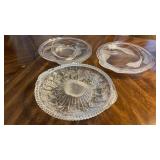 Frosted Glass Platters