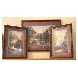 Three Landscape Scenes Framed Artwork