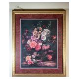 Gold Framed Floral Art