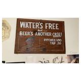 Waters Free Custom Wood Sign